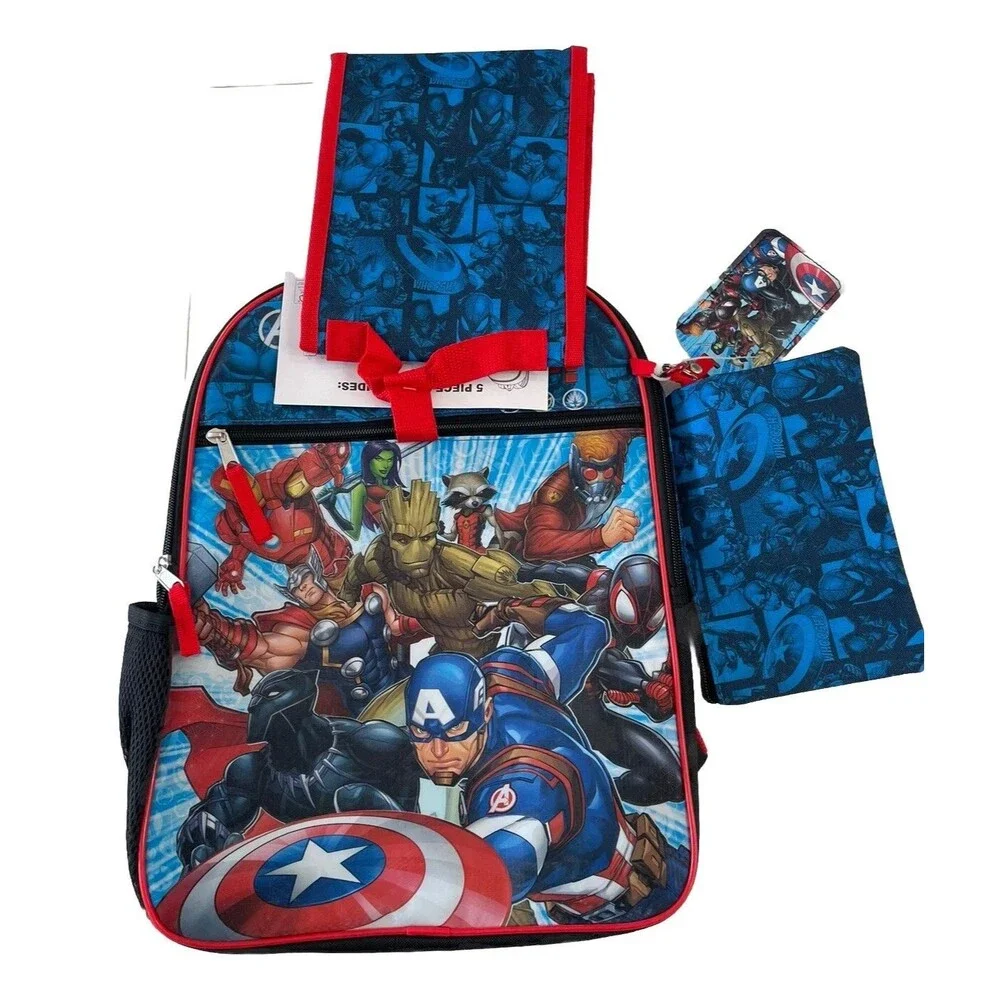 Marvel,5 Piece Backpack Set For Boys